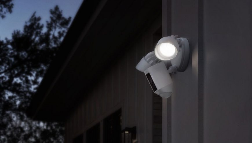 Outdoor led security lighting installation